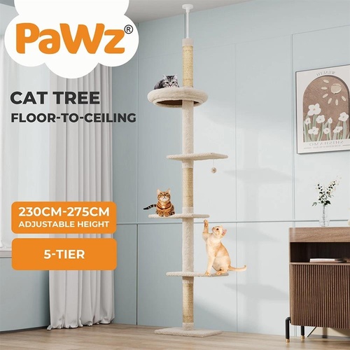 Pawz Cat Tree Tower Scratching Post Scratcher Condo House Furniture 230-275cm