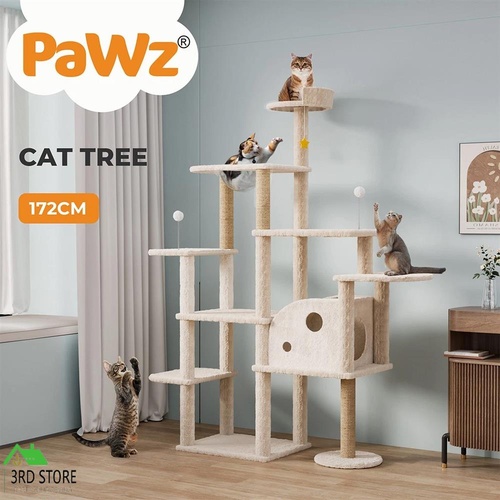Pawz Cat Tree Tower for Large Cats Condos Scratching Post House Bed Toys 172CM