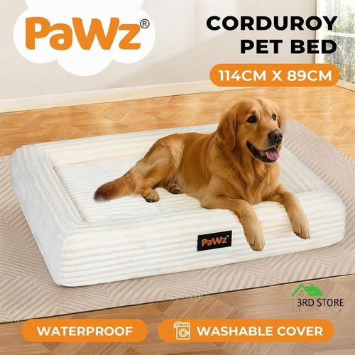 Pawz XXL Size Orthopedic Dog Bed with Corduroy Removable Cover Waterproof Washa