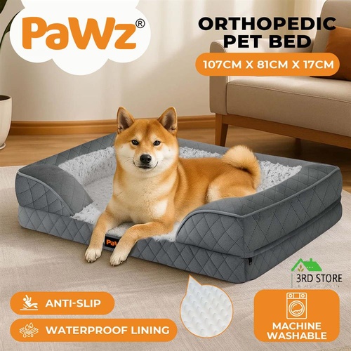 Pawz Orthopedic Pet Bed Dog Memory Foam Cushion Calming Mat Washable XL