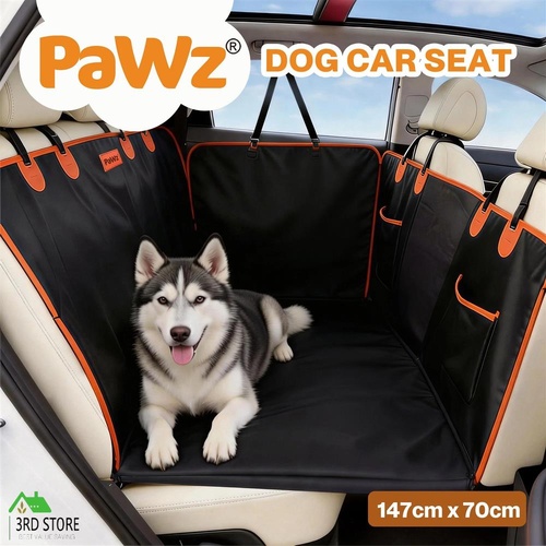Pawz Dog Car Seat Cover Convertible Pet Back Seat Hammock Protector Waterproof
