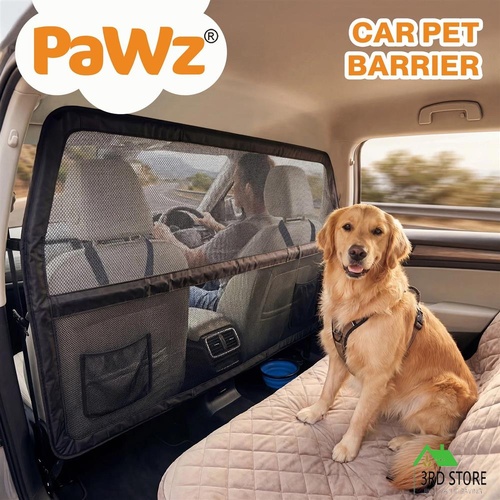 Pawz Dog Car Barrier Guard Back Seat Safety Protector Mesh Net Pet Large Divider