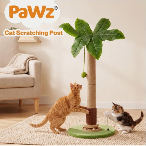 Pawz Cat Scratching Post 77cm Palm Tree Cat Scratcher Balls Sisal Green