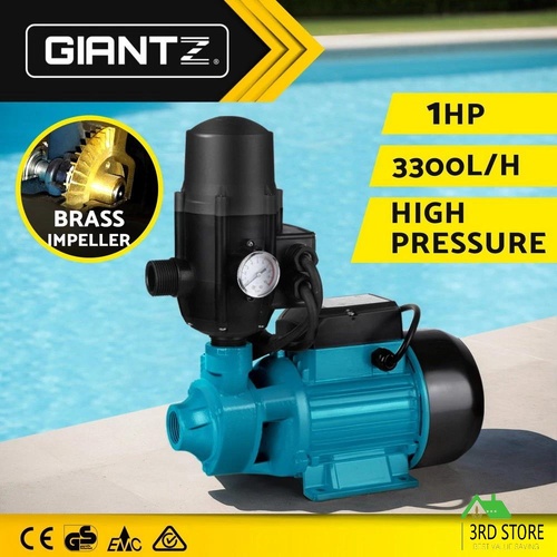 Giantz Auto Peripheral Pump Clean Water Garden Farm Rain Tank Irrigation QB80