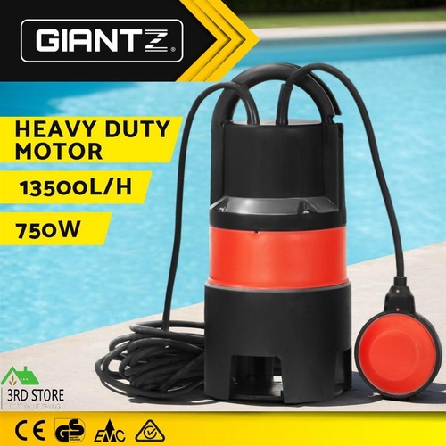 Giantz 750W Water Pump Dirty Submersible Sump Swim Pool Flooding Pond Clean