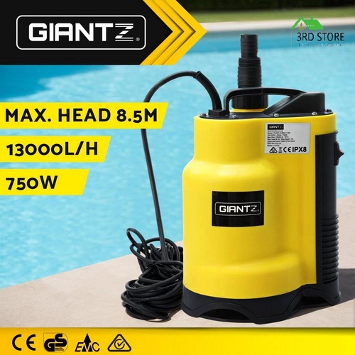 Giantz Garden Water Submersible Pump 750W Dirty Bore Sewerage Tank Well Steel