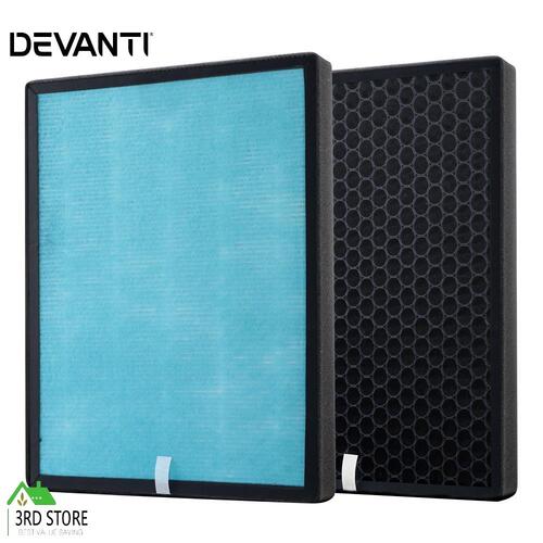 Devanti Replacement Filter Air Purifier HEPA Filters Carbon Layer