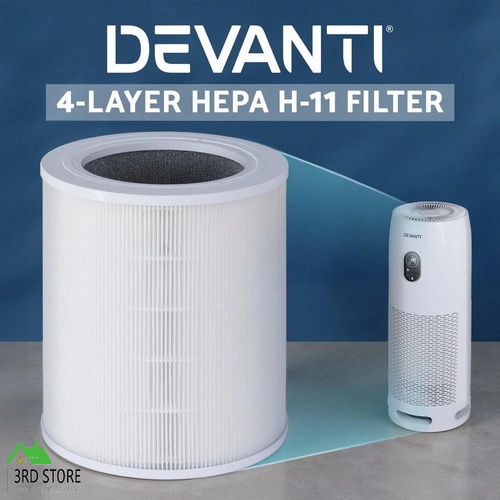 Devanti Air Purifier Replacement Filter HEPA Filters Carbon 4 Layers Cleaner