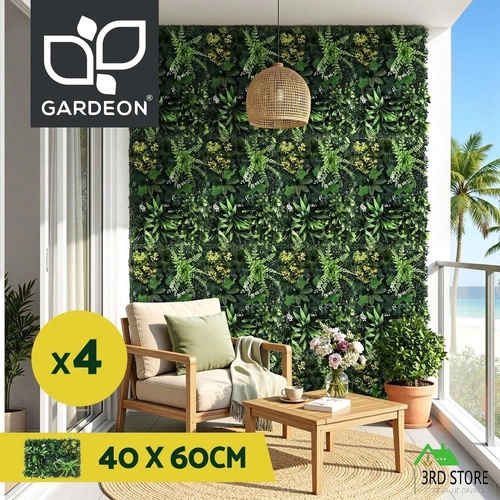 Gardeon 4PCS Artificial Plant Wall Panels 40X60CM Grass Backdrop Boxwood Panel