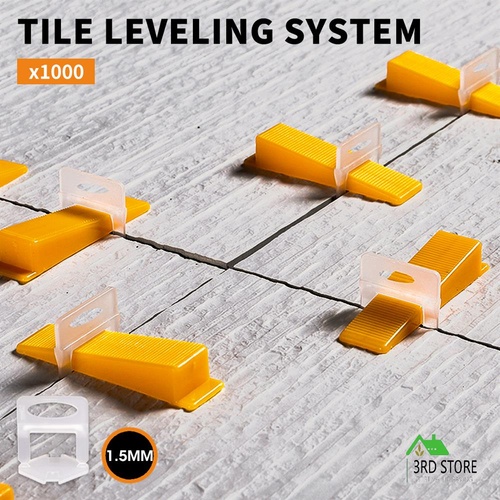 1000x 1.5MM Tile Leveling System Clips Levelling Spacer Tiling Tool Floor Wall