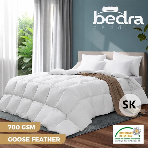 Bedra Goose Down Feather Quilt 700GSM Duvet Doona Blanket Super King