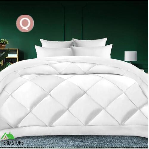 Bedra Microfibre Bamboo Quilt 400GSM Microfiber Winter Duvet Doona Blanket Queen