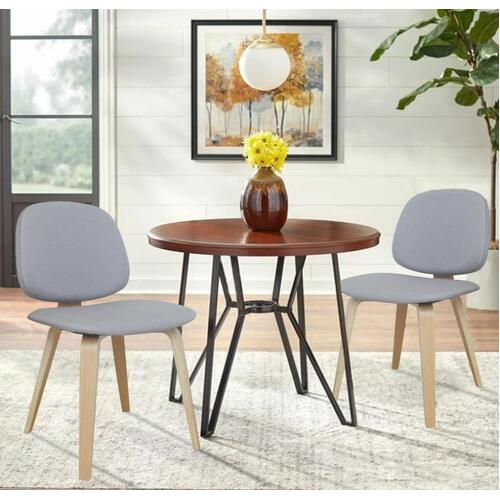 CHOTTO Motto Dining Chairs Set: Stylish Grey Design, Set of 2