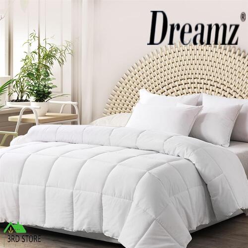DreamZ All Season Quilt Siliconized Fiberfill Duvet Doona Summer Winter Queen
