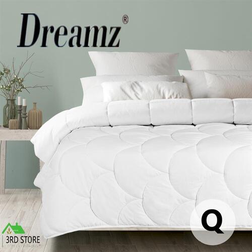 DreamZ Quilt Duvet Doona Microfibre Soybean Fibre 400GSM Summer All Season Queen