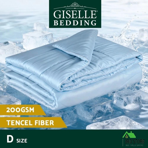 Giselle Tencel Quilt 200GSM Summer Quilts Comforter Doona Light Weight Soft Throw Blanket Double