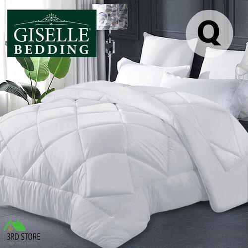 Giselle Microfibre Bamboo Quilt Microfiber 400GSM Doona Duvet Queen All Season
