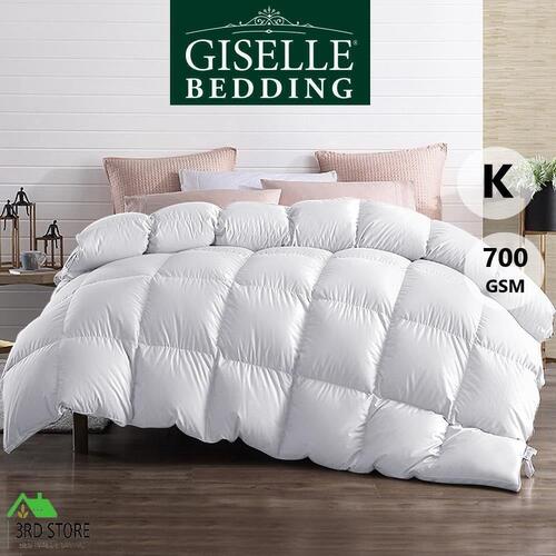Giselle Goose Down Feather Quilt 700GSM Blanket Duvet Doona King All Season