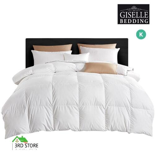 Giselle Quilt 800GSM Goose Down Feather All Season Duvet Cover Doona King