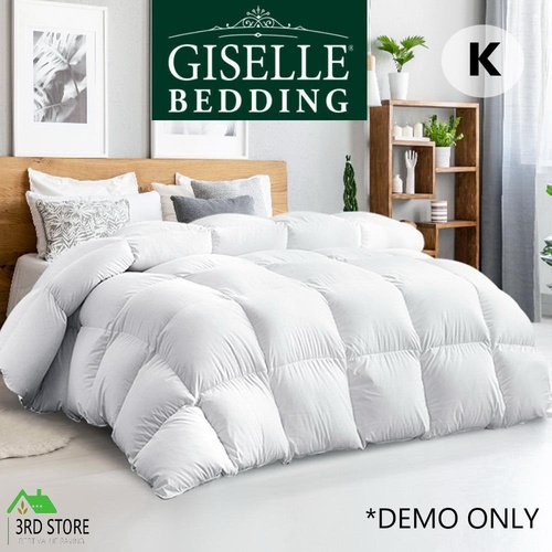 Giselle Quilt 500GSM Goose Down Feather All Season Duvet Cover Doona King