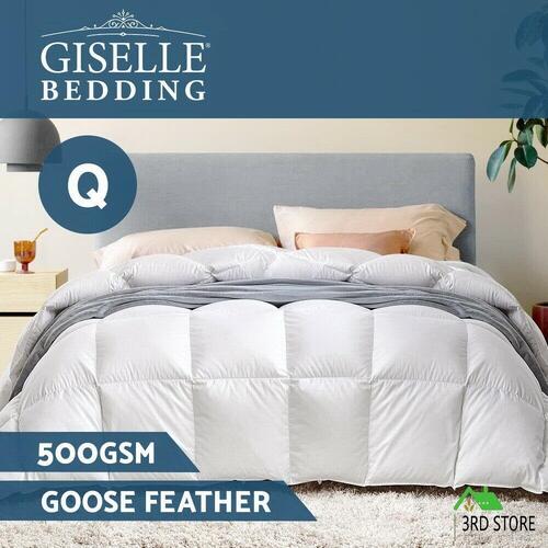 Giselle Goose Down Feather Quilt 500GSM All Season Duvet Cover Doona QUEEN