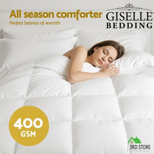 Giselle Bedding Queen Size 400GSM Microfiber Quilt All Season Duvet Quilts Comforter Winter Summer