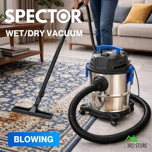 Spector 20L Wet Dry Vacuum Cleaner Blower Floor Carpet HEPA Filter Garage 1200W