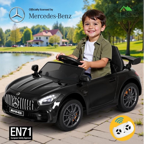 Kids Ride On Car Mercedes-Benz AMG GTR Electric Toy Cars 12V Black