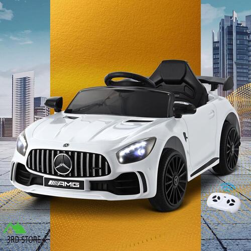 RETURNs Kids Ride On Car Mercedes-Benz AMG GTR Electric Toy Cars 12V White