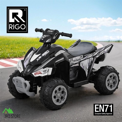 Rigo Kids Ride On Car ATV Quad Motorbike Electric Outdoor Toys 12V Black