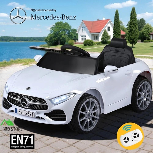 Kids Electric Ride On Car Licensed Outdoor Toys Cars Music Remote White