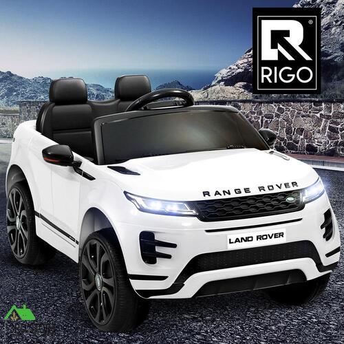 RETURNs Kids Ride On Car Licensed Land Rover 12V Electric Car Toys Battery Remote White