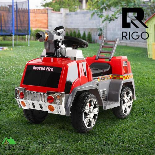 RETURNs Rigo Kids Ride On Car Toys Cars Electric Fire Engine Fighting Truck Toddler Toy