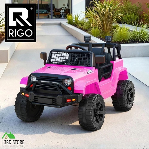 Rigo Kids Ride On Car Electric 12V Car Toys Jeep Battery Remote Control Pink
