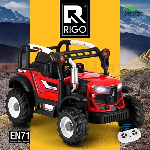 Rigo Kids Electric Ride On Car Off Road Jeep Remote 12V Red