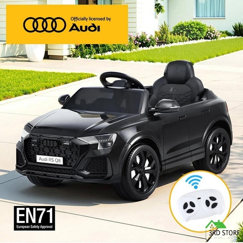 Kids Ride On Car Licensed RSQ8 Electric Toy Black Remote 12V Cars Black