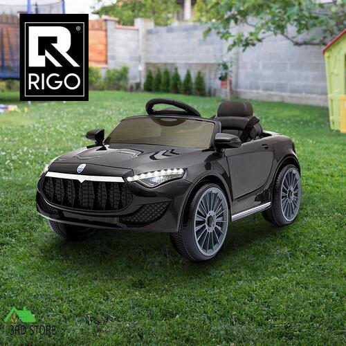 Rigo Kids Ride On Car Electric Toys 12V Battery Remote Control Black MP3 LED