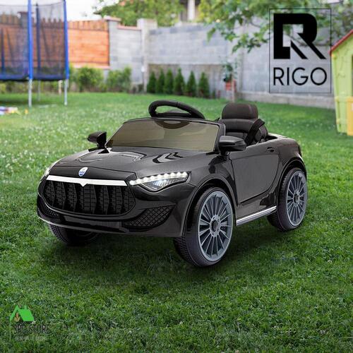 RETURNs Rigo Kids Ride On Car Electric Toys 12V Battery Remote Control Black MP3 LED