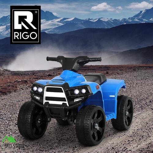 Rigo Kids Ride On ATV Quad Motorbike Car 4 Wheeler Electric Toys Battery Blue