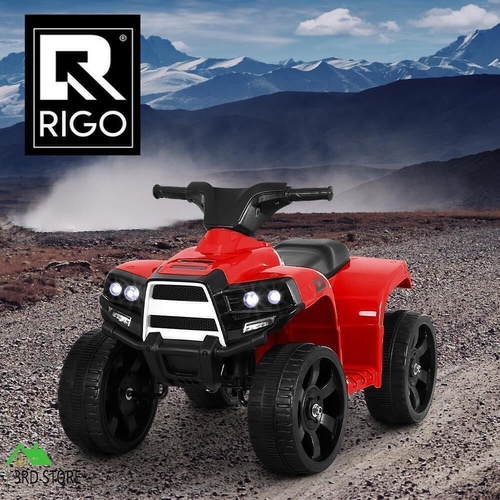 RETURNs Rigo Kids Ride On ATV Quad Motorbike Car 4 Wheeler Electric Toys Battery Red