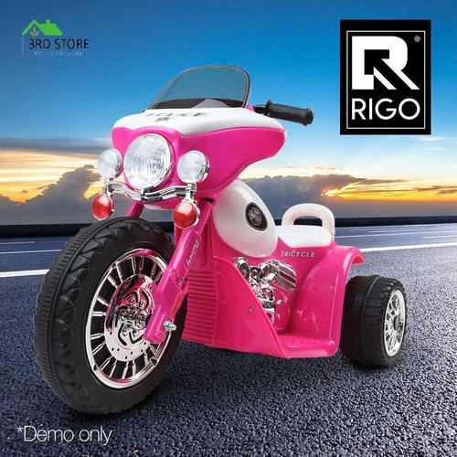 Rigo Kids Ride On Motorcycle Motorbike Car Harley Style Electric Toy Police Bike