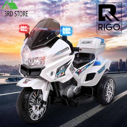 Rigo Kids Ride On Car Motorbike Electric S1K Inspired Police Patrol Cars Bike