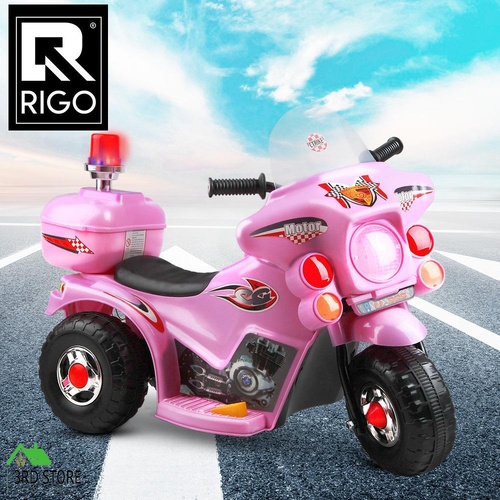 Rigo Kids Ride On Car Motorcycle Motorbike Toys Electric Police Bike Cars