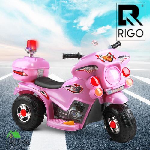 Rigo Kids Ride On Car Motorcycle Motorbike Toys Electric Police Bike Cars