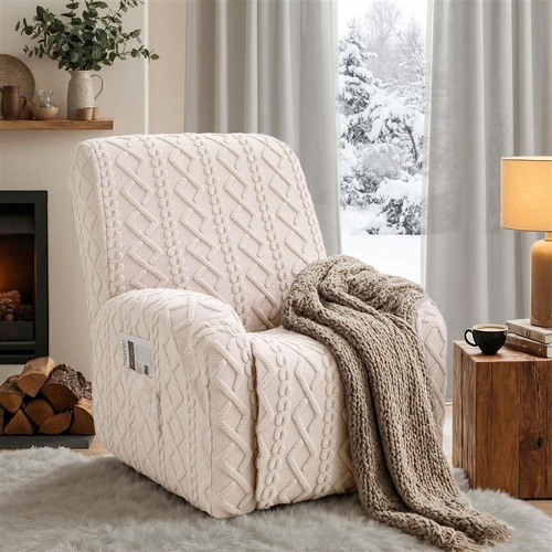 Artiss Recliner Chair Covers with Storage Side Pockets Beige