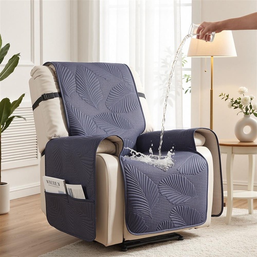 Artiss Quilted Recliner Chair Covers 100% Waterproof Recliner Slipcovers Grey