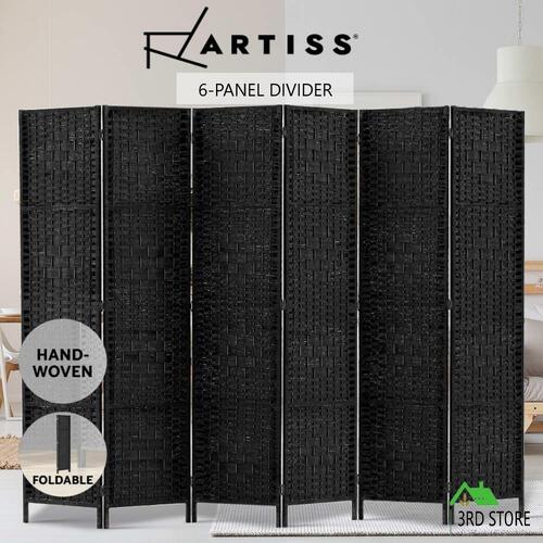 Artiss 6 Panel Room Divider Screen Privacy Rattan Timber Dividers Woven Stand