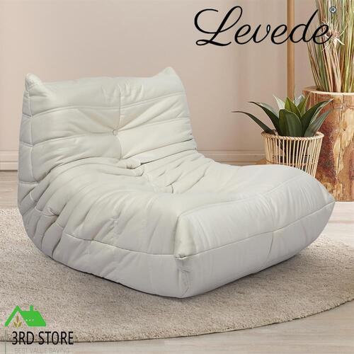 Levede Caterpillar Sofa Replica Lazy Fireside Floor Chair Recliner Leathaire