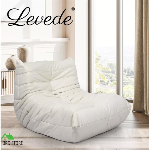 Levede Caterpillar Sofa Replica Lazy Fireside Floor Chair Recliner Leathaire