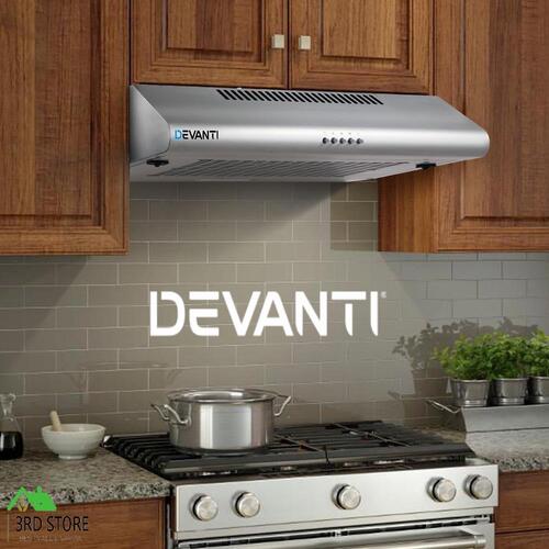 Devanti Fixed Range Hood Rangehood Stainless Steel Kitchen Canopy 60cm 600mm